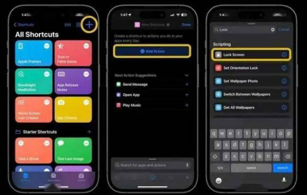 清涧苹果14锁屏维修店分享iPhone14升级iOS16.4后如何创建锁屏快捷方式 